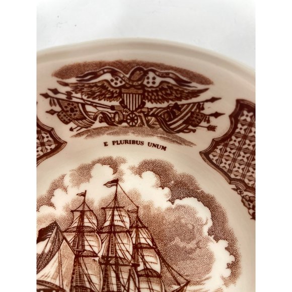 Set of 5 Vintage Bowls Fair Winds USS Portsmouth Off The Barrier Forts Canton - Picture 6 of 15
